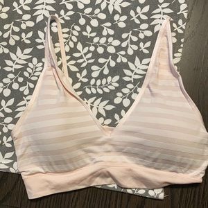 Jockey pink stripe bralettes